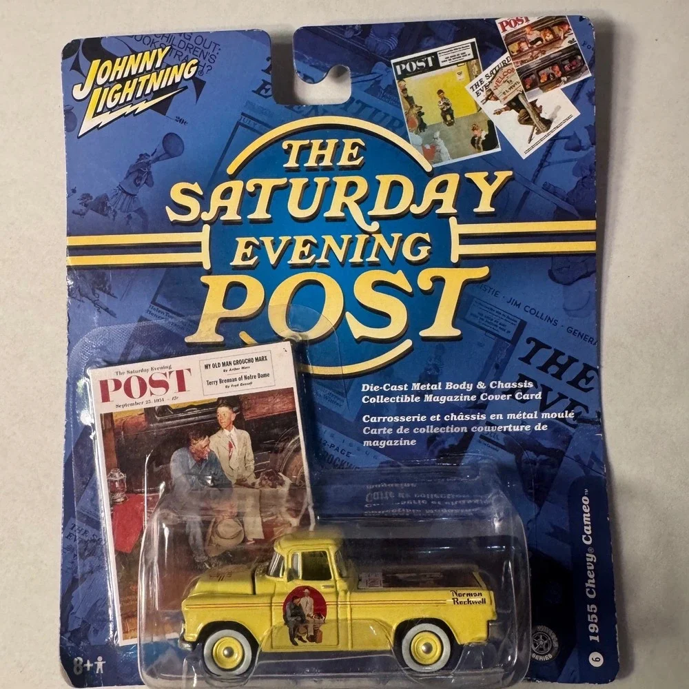 Johnny Lightning Saturday Evening Post 1955 Chevy Cameo Yellow Norman Rockwell
